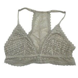 Victoria’s Secret Off White Lace Front Clasp Bralette Wireless size medium